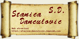 Stanica Dančulović vizit kartica